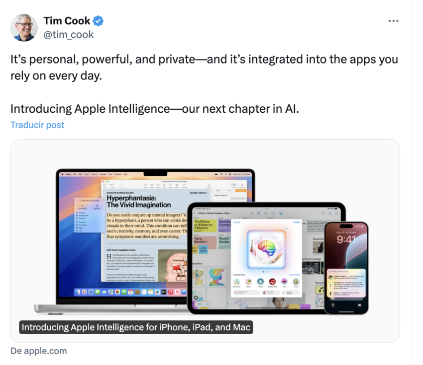 El último lanzamiento de Apple con ChatGPT. 